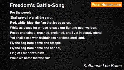 Katharine Lee Bates - Freedom's Battle-Song