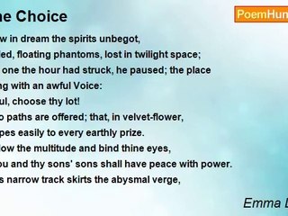 Emma Lazarus - The Choice