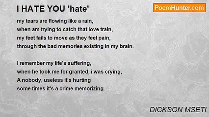 DICKSON MSETI - I HATE YOU 'hate'