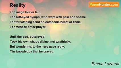 Emma Lazarus - Reality
