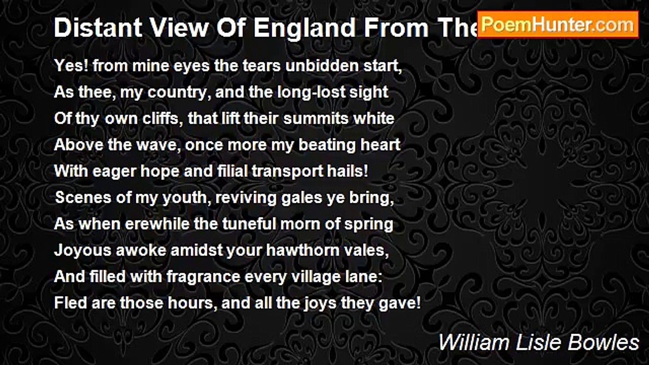 William Lisle Bowles - Distant View Of England From The Sea