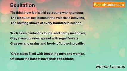 Emma Lazarus - Exultation