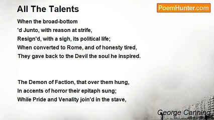 George Canning - All The Talents