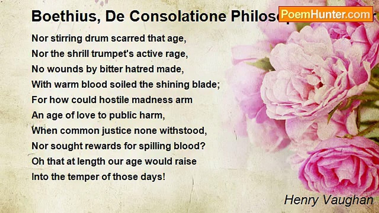 Henry Vaughan - Boethius, De Consolatione Philosophiae : Liber 2. Metrum 5