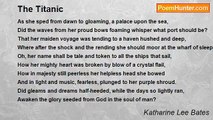 Katharine Lee Bates - The Titanic