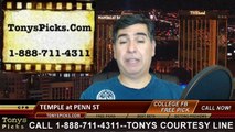 Penn St Nittany Lions vs. Temple Owls Free Pick Prediction NCAA College Football Odds Preview 11-15-2014