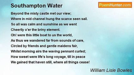 William Lisle Bowles - Southampton Water