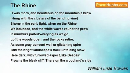 William Lisle Bowles - The Rhine