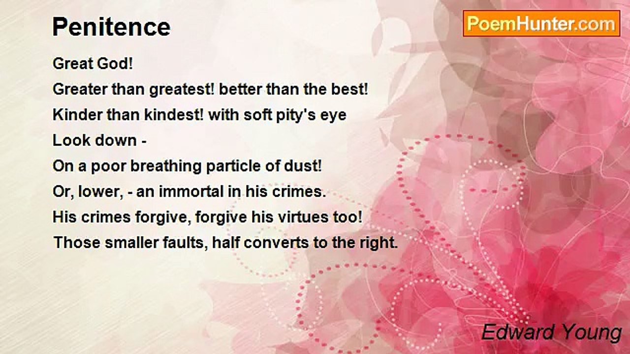 Edward Young - Penitence