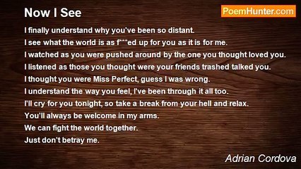 Adrian Cordova - Now I See