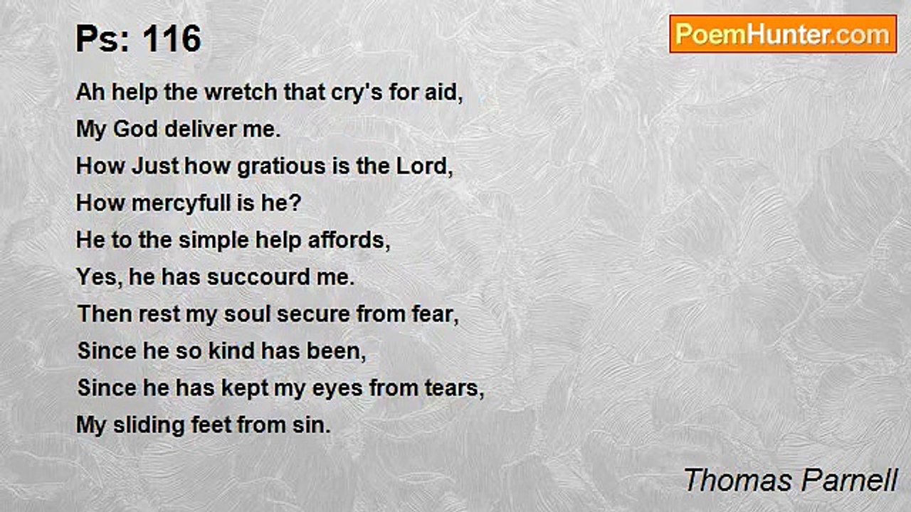 Thomas Parnell - Ps: 116