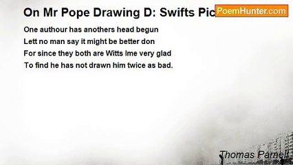 Thomas Parnell - On Mr Pope Drawing D: Swifts Picture