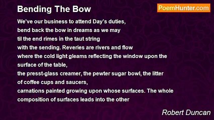 Robert Duncan - Bending The Bow