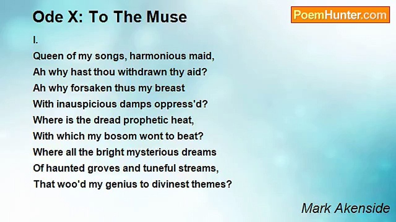 Mark Akenside - Ode X: To The Muse