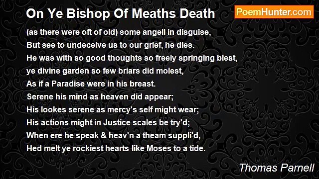 Thomas Parnell - On Ye Bishop Of Meaths Death