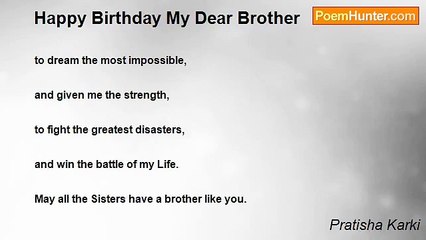 Pratisha Karki - Happy Birthday My Dear Brother
