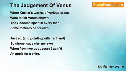 Matthew Prior - The Judgement Of Venus