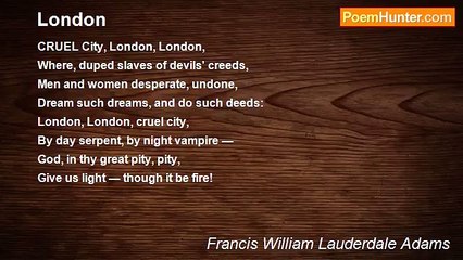 Francis William Lauderdale Adams - London