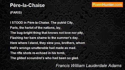 Francis William Lauderdale Adams - Père-la-Chaise