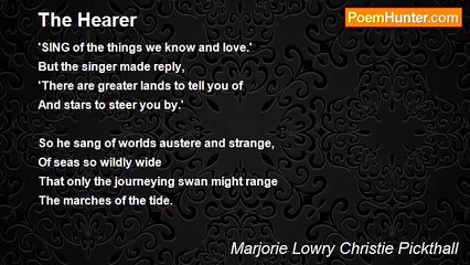 Marjorie Lowry Christie Pickthall - The Hearer