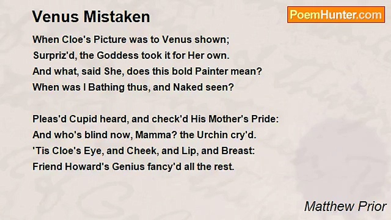 Matthew Prior - Venus Mistaken