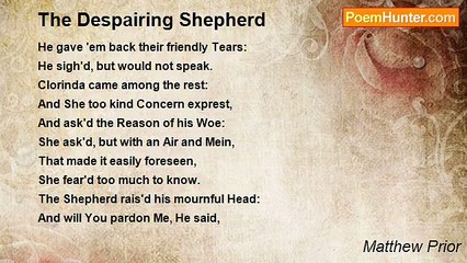 Matthew Prior - The Despairing Shepherd