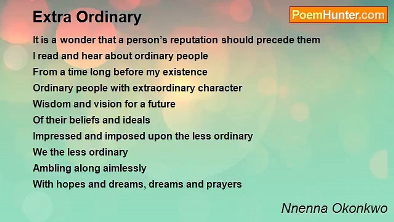 Nnenna Okonkwo - Extra Ordinary