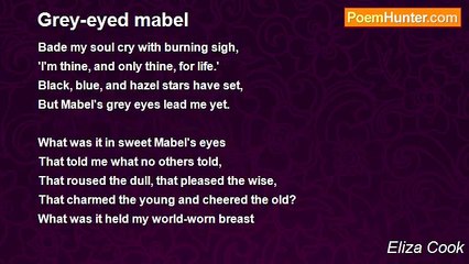 Eliza Cook - Grey-eyed mabel