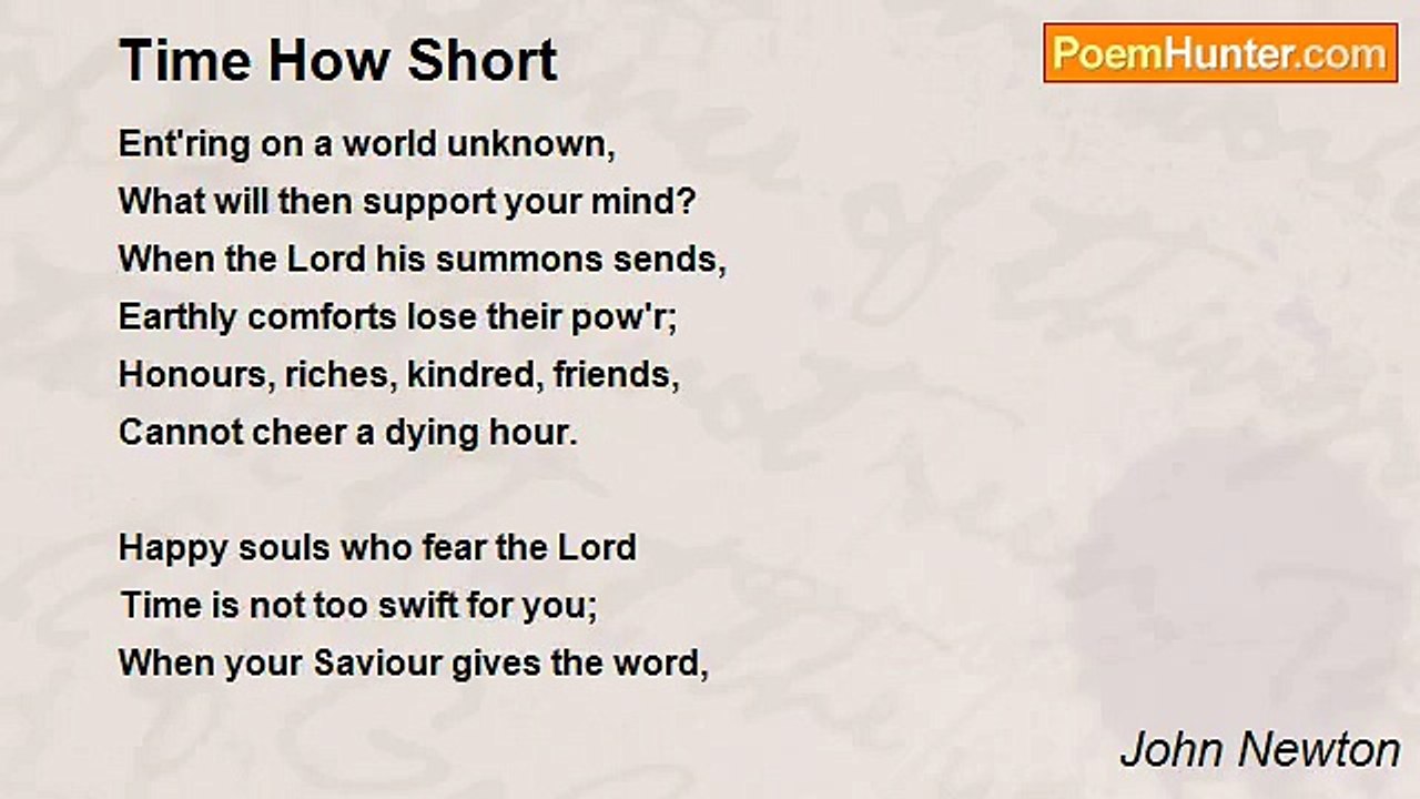 John Newton - Time How Short