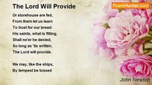 John Newton - The Lord Will Provide