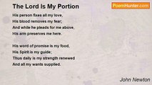 John Newton - The Lord Is My Portion