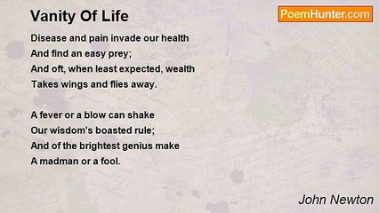 John Newton - Vanity Of Life