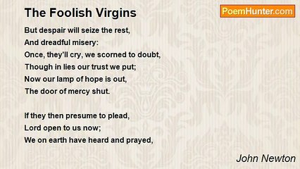 John Newton - The Foolish Virgins