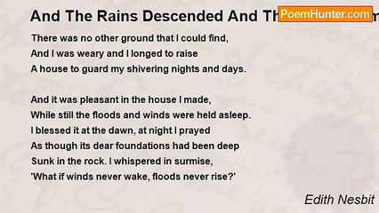 Edith Nesbit - And The Rains Descended And The Floods Came