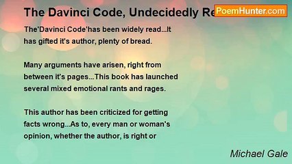 Michael Gale - The Davinci Code, Undecidedly Read!