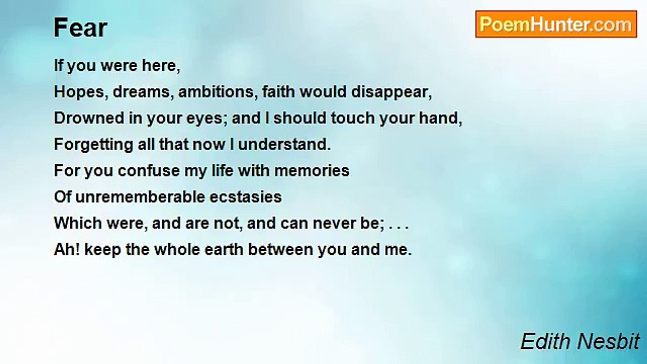 Edith Nesbit - Fear