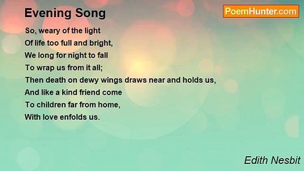 Edith Nesbit - Evening Song