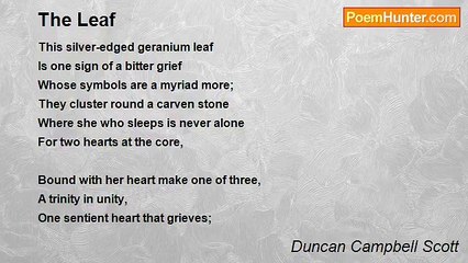 Duncan Campbell Scott - The Leaf