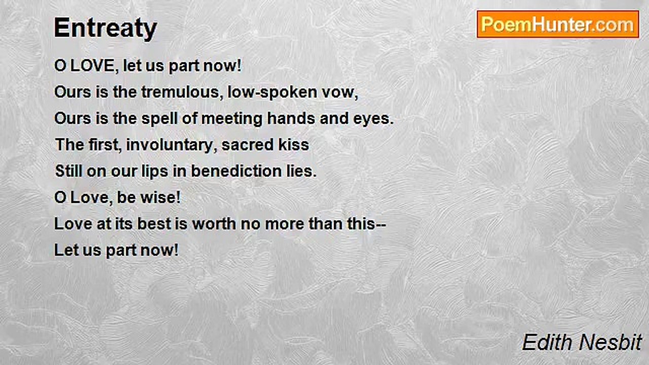 Edith Nesbit - Entreaty