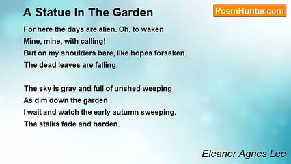 Eleanor Agnes Lee - A Statue In The Garden