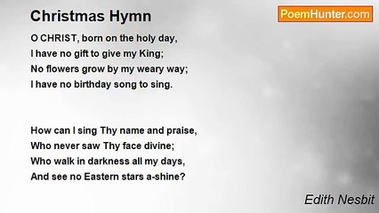 Edith Nesbit - Christmas Hymn
