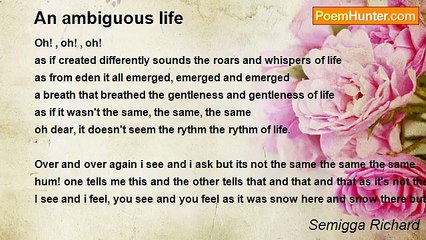 Semigga Richard - An ambiguous life