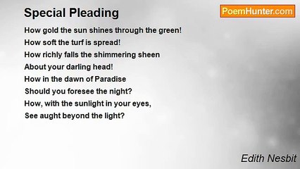 Edith Nesbit - Special Pleading