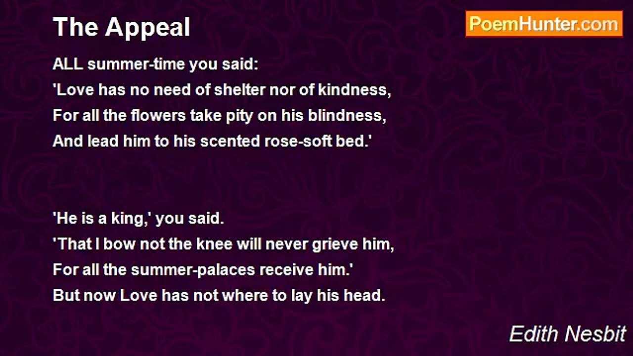 Edith Nesbit - The Appeal