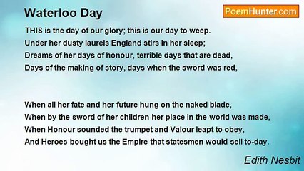 Edith Nesbit - Waterloo Day