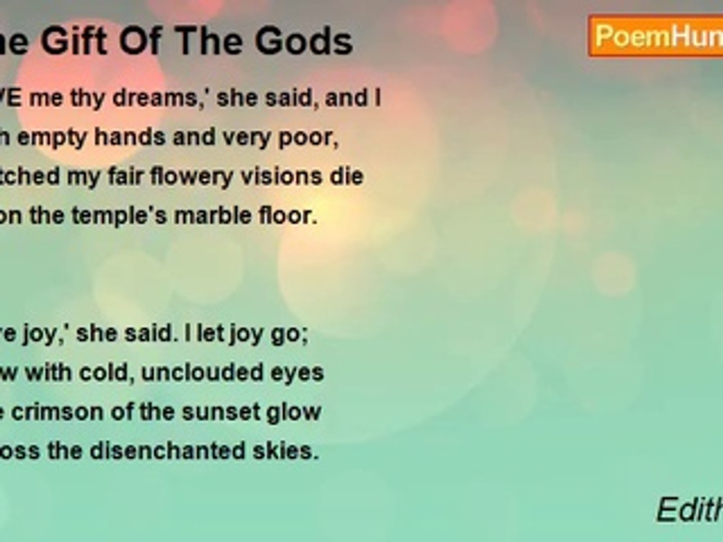 ⁣Edith Nesbit - The Gift Of The Gods