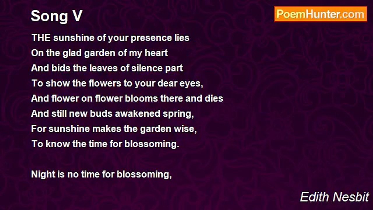 Edith Nesbit - Song V