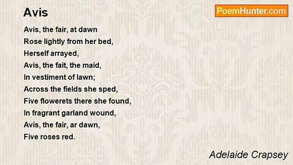 Adelaide Crapsey - Avis