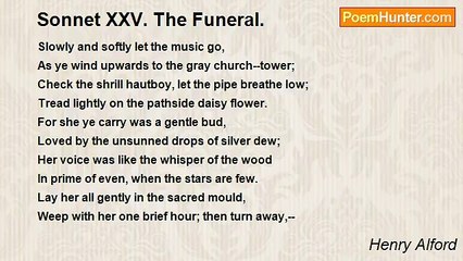 Henry Alford - Sonnet XXV. The Funeral.