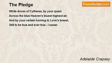 Adelaide Crapsey - The Pledge